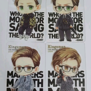 킹스맨 굿즈 / 에그시 해리 투명포카 4종