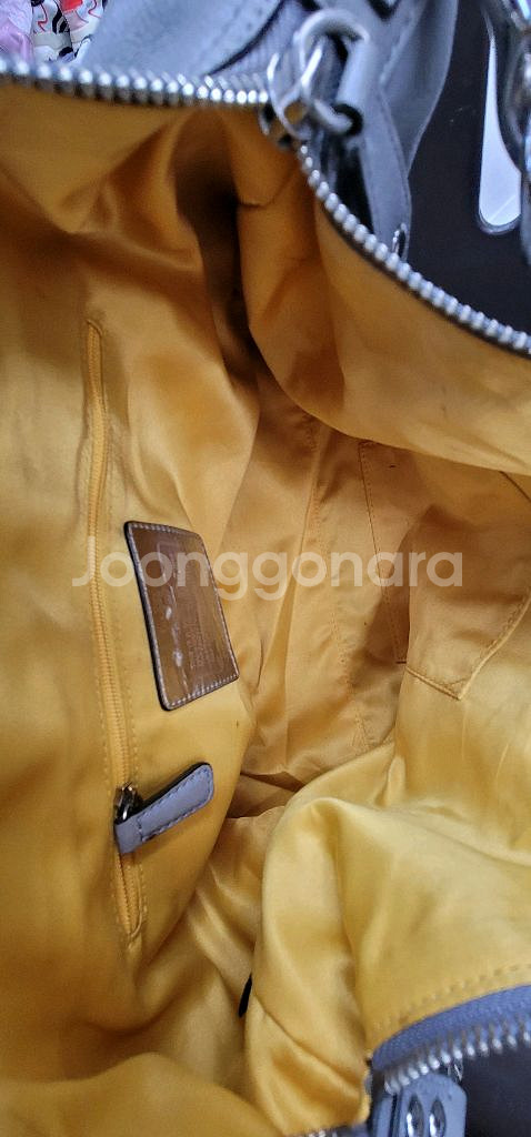 코치 매디슨 가죽 토트백 숄더백 그레이--2