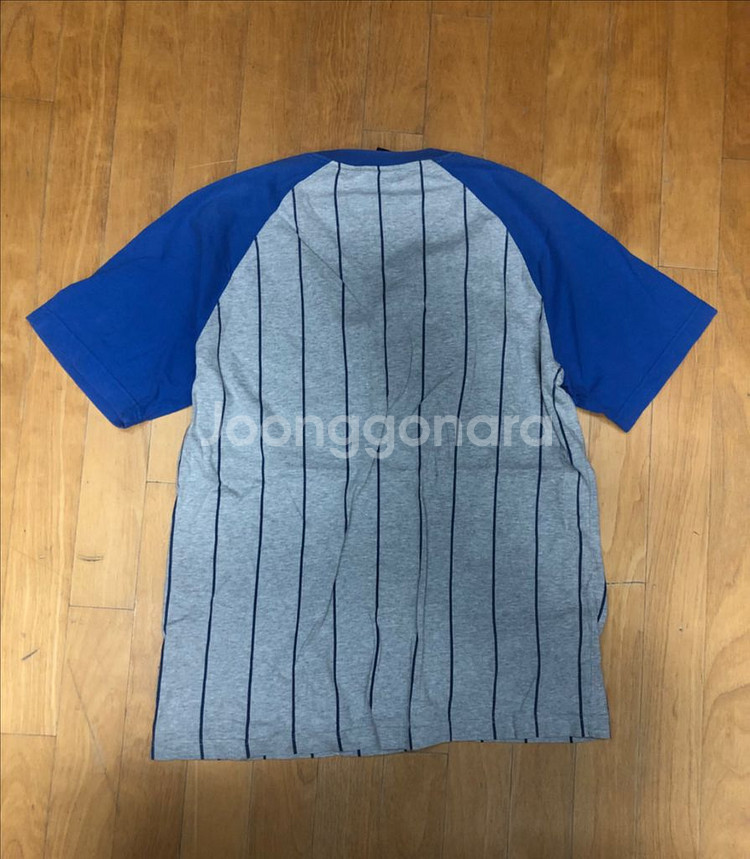 MLB LA 다저스 스트라이프 래글런 티셔츠 100--1