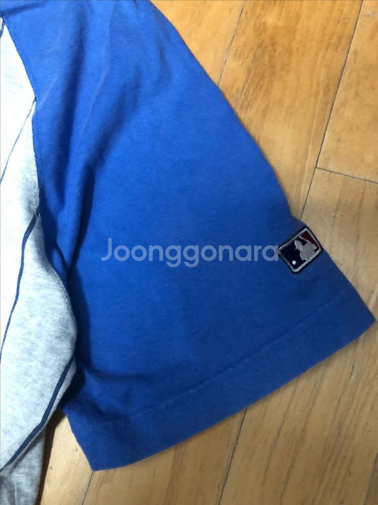 MLB LA 다저스 스트라이프 래글런 티셔츠 100--4