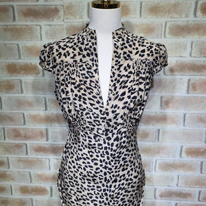 SEEby끌로에 정품 100% 실크 레오파드블라우스55