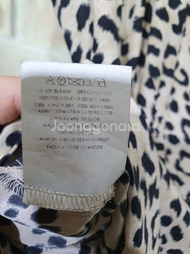 SEEby끌로에 정품 100% 실크 레오파드블라우스55--3