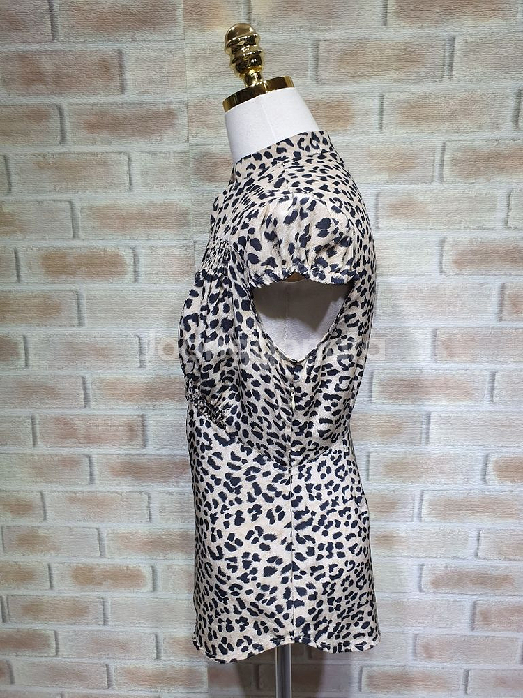 SEEby끌로에 정품 100% 실크 레오파드블라우스55--7