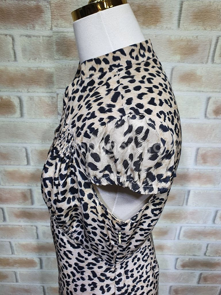 SEEby끌로에 정품 100% 실크 레오파드블라우스55--8