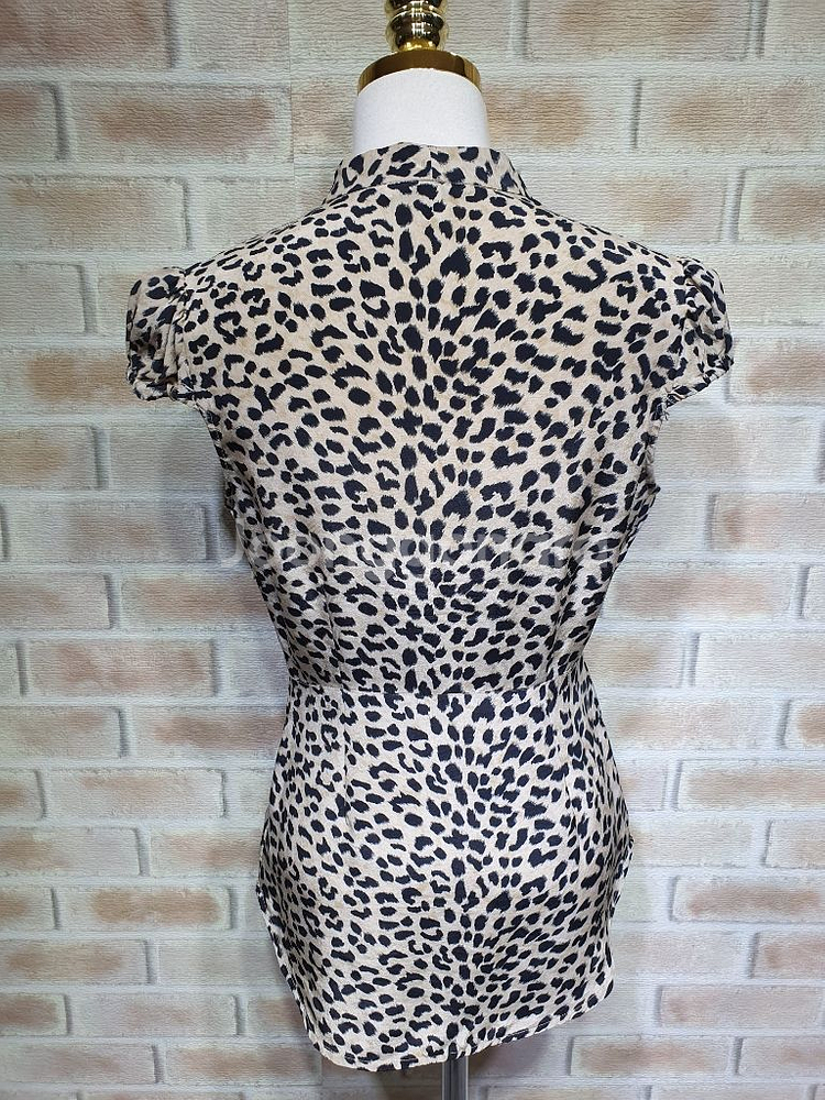 SEEby끌로에 정품 100% 실크 레오파드블라우스55--9