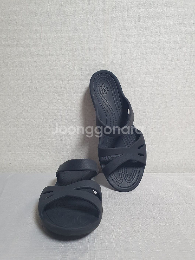 택포가 230mm 크록스 샌들 켈리 슬리퍼 블랙--0