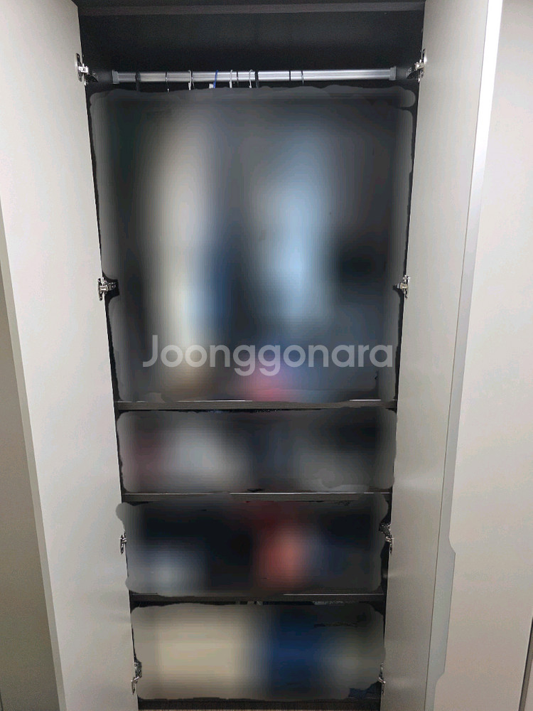한샘 붙박이장 크림색 옷장--3