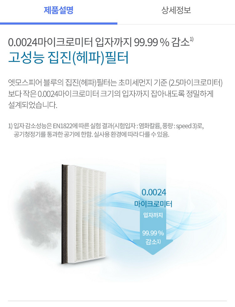 암웨이 엣모스피어 블루 공기청정기 새 제품 판매합니다!--3