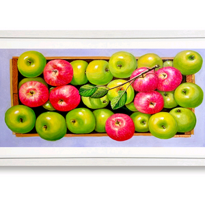 사과그림 유화작품