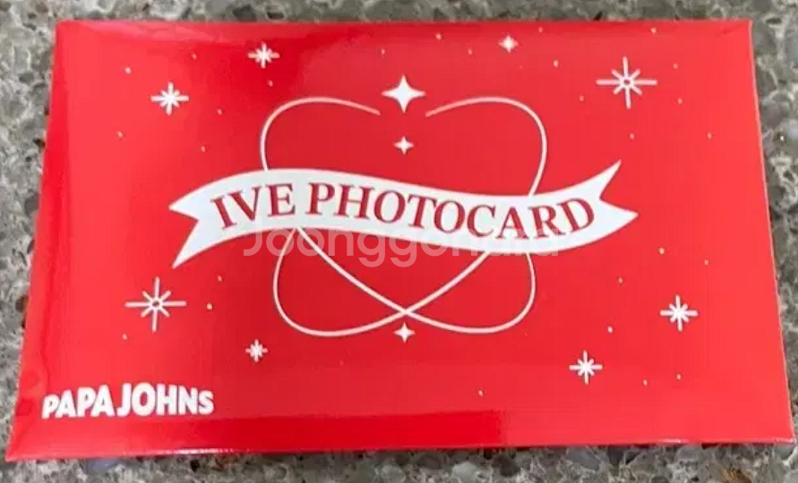 파파존스X아이브 포토카드 6차 (미개봉)--0