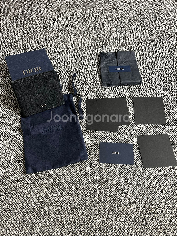 디올 오블리크 반지갑 블랙--0