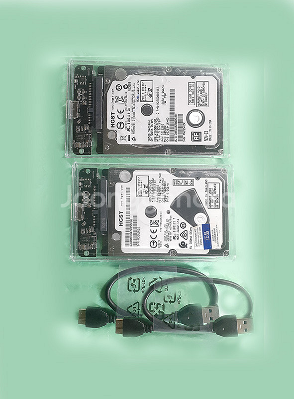 외장하드 2개 500GB+500GB USB3.0 1+1--0