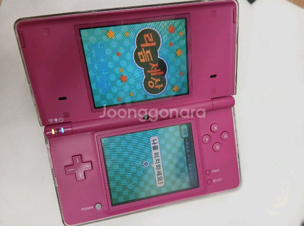닌텐도 DSi 핑크 + 리듬세상칩 및 게임칩--1