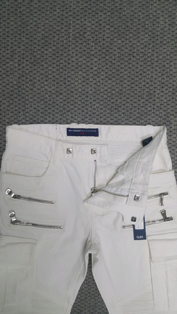 발망스타일(스판) 흰청바지 30인치(No.645)새상품 이미지