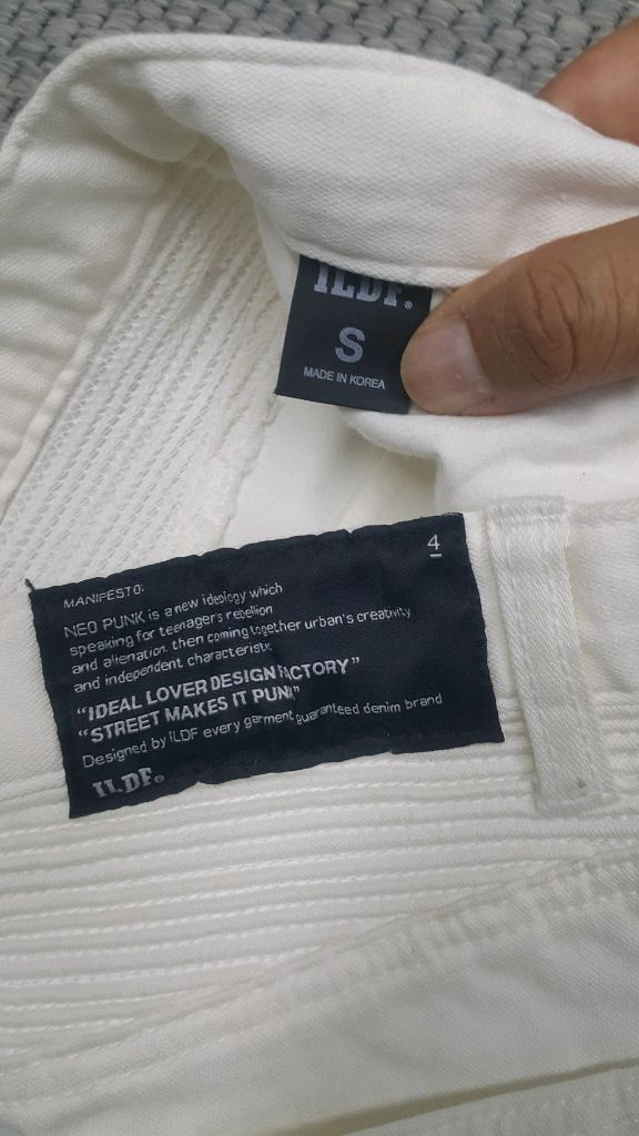 발망스타일(스판) 흰청바지 30인치(No.645)새상품 이미지