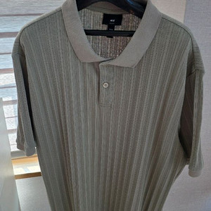 H&M 골지 카라 반팔 티셔츠