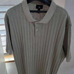 H&M 골지 카라 반팔 티셔츠