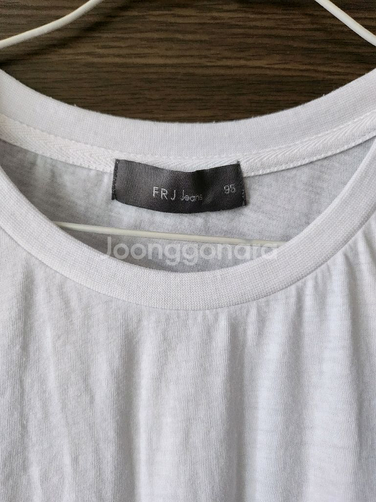 FRJ 흰색 반팔 티셔츠 면티 남자옷 여름옷 남성의류--1