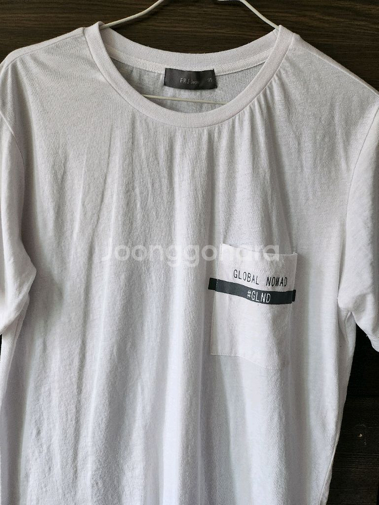 FRJ 흰색 반팔 티셔츠 면티 남자옷 여름옷 남성의류--2