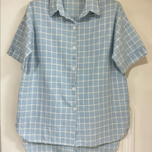 미키마우스 체크 루즈핏 셔츠