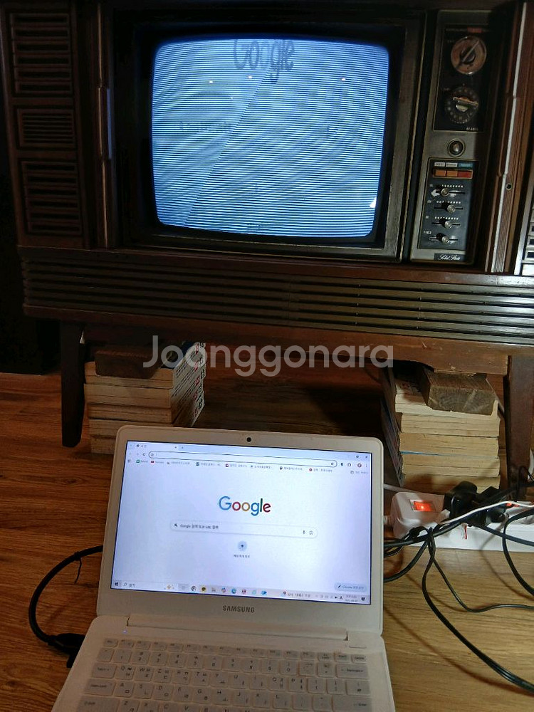 삼성 흑백 자바라 tv 옛날 텔레비젼--1