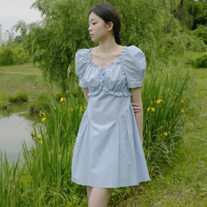 플로움 치치 미니원피스 블루 s
