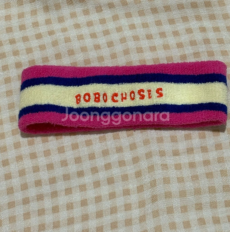 보보쇼즈 핑크 테리 헤어밴드--1