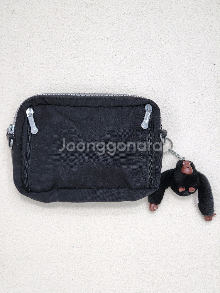 KIPLING 블랙 미니 힙색+크로스 2way--9