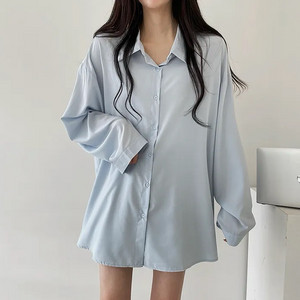 찰랑 여리 왕오버핏 박시블라우스 셔츠
