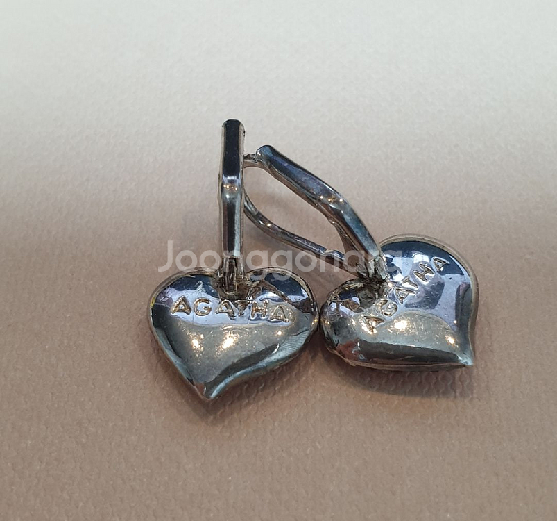 아가타 블링 블링 하트 귀걸이--4