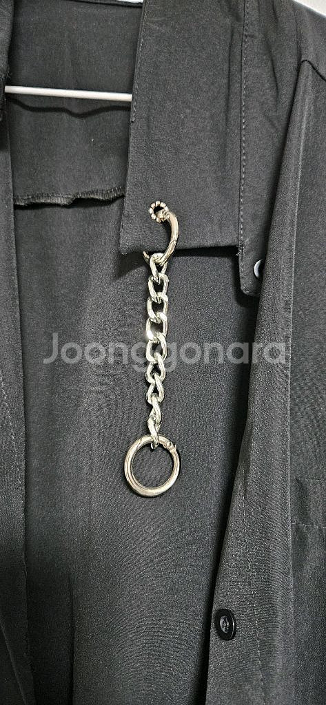 체인 블랙 셔츠--1