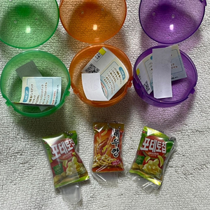 과자 가챠 포테토칩 새우깡 키링 (농심 스낵 미니어처