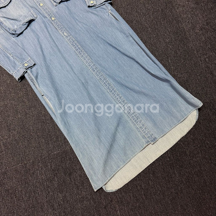 미하라 야스히로 데님 롱 셔츠--2