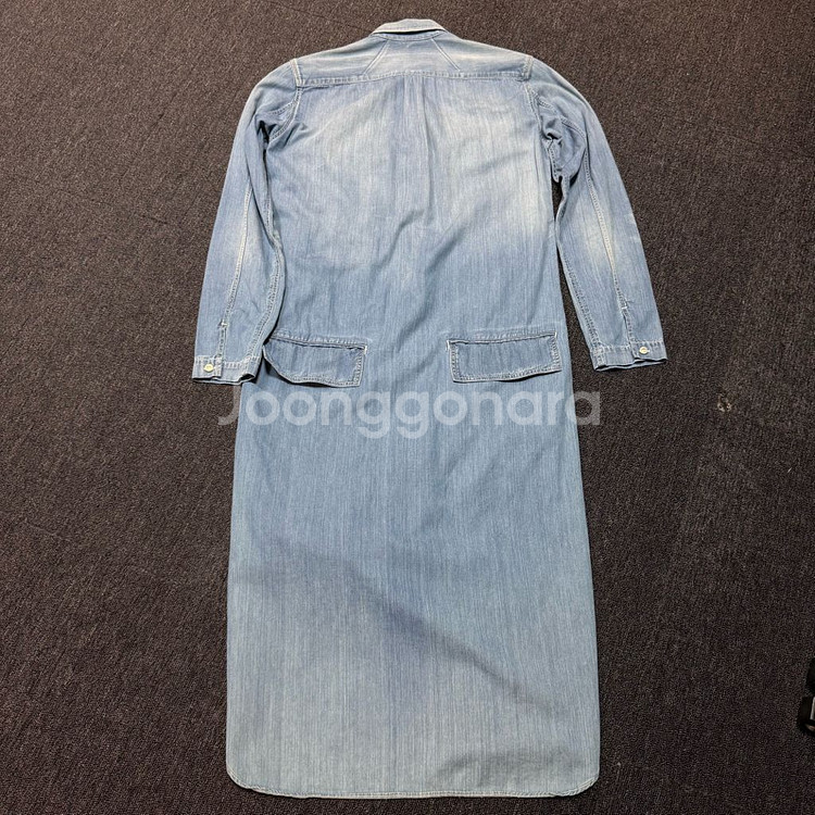 미하라 야스히로 데님 롱 셔츠--5