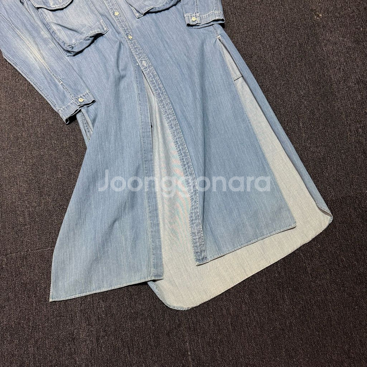 미하라 야스히로 데님 롱 셔츠--4