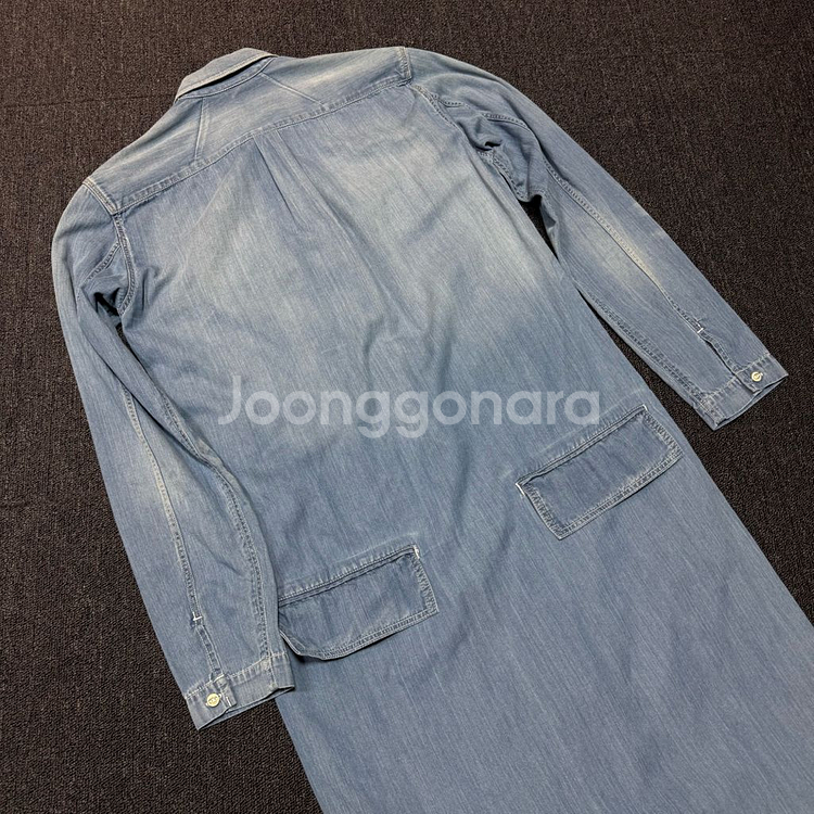 미하라 야스히로 데님 롱 셔츠--6