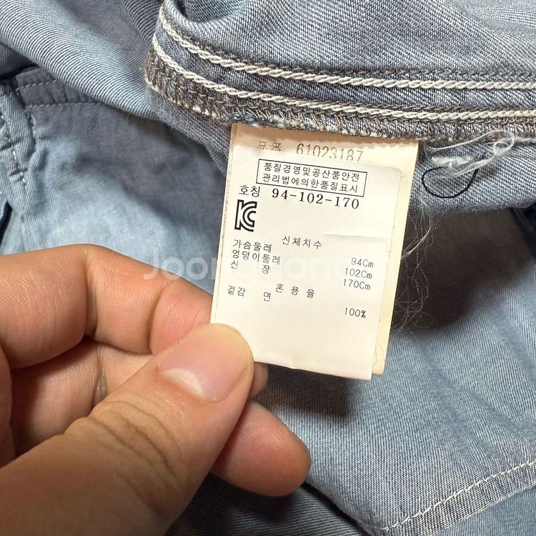 미하라 야스히로 데님 롱 셔츠--8