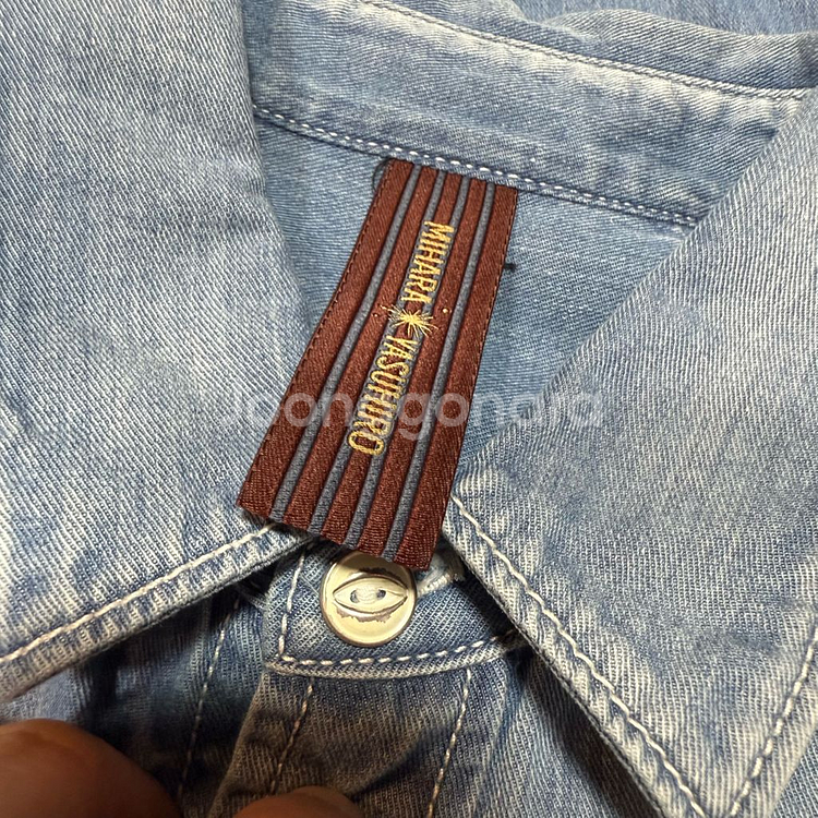 미하라 야스히로 데님 롱 셔츠--7