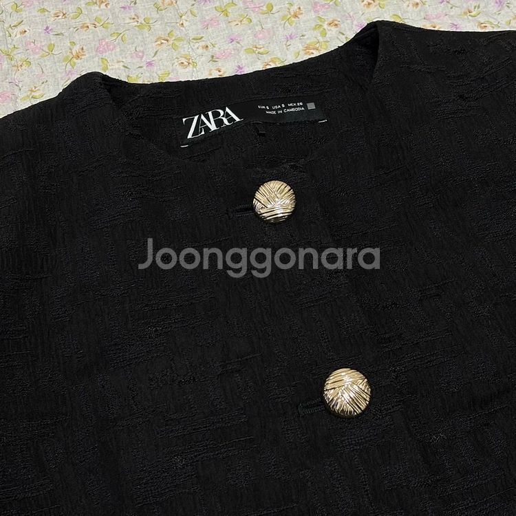 zara 자라 쇼트 자카드 블레이저--1