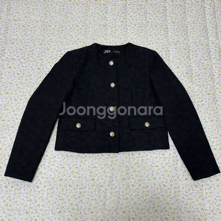 zara 자라 쇼트 자카드 블레이저--0