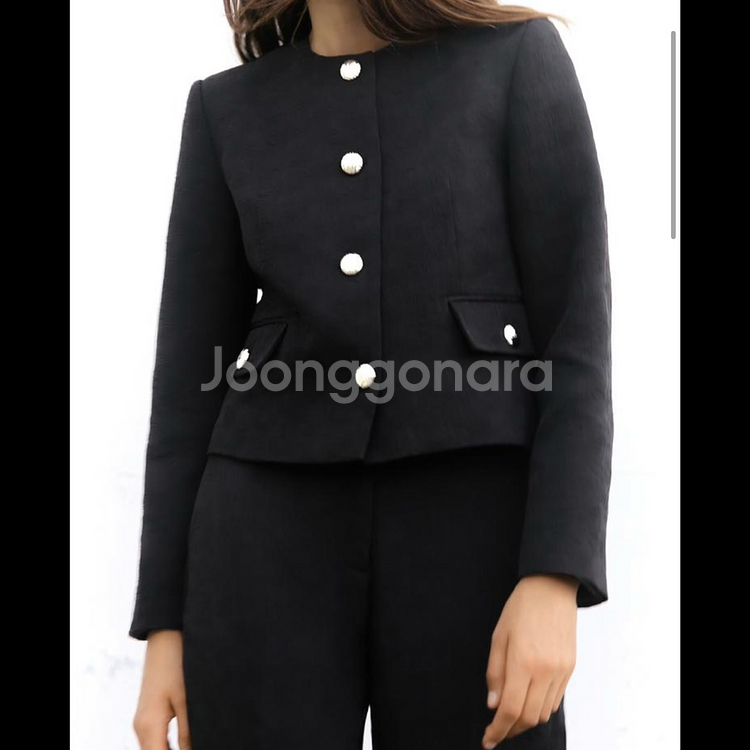zara 자라 쇼트 자카드 블레이저--9