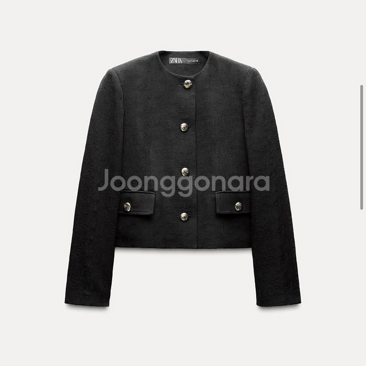 zara 자라 쇼트 자카드 블레이저--6