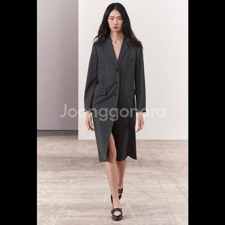 zara 자라 테일러링 울 블렌드 프록 코트 ZW컬렉션--8