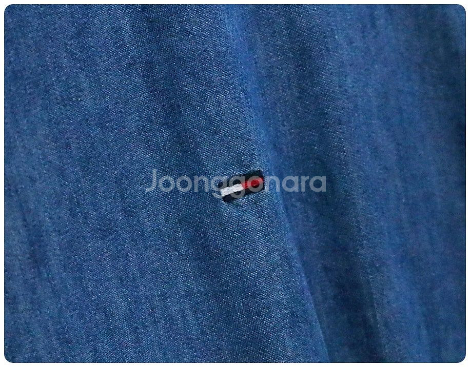 [S] 타미진스 벨티드 반팔 데님 원피스--4