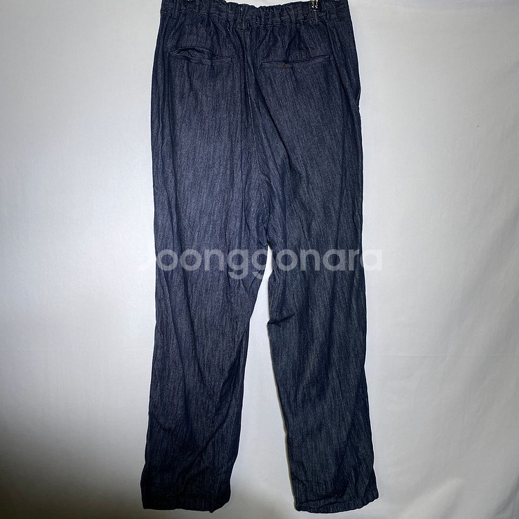 M)허리밴딩 와이드핏 데님 청바지--4