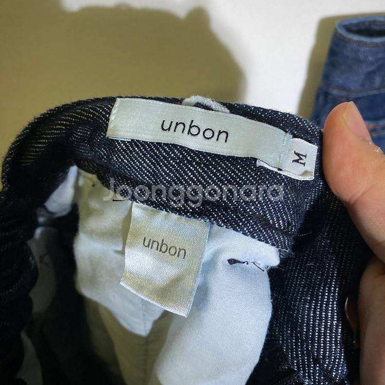 M)허리밴딩 와이드핏 데님 청바지--6