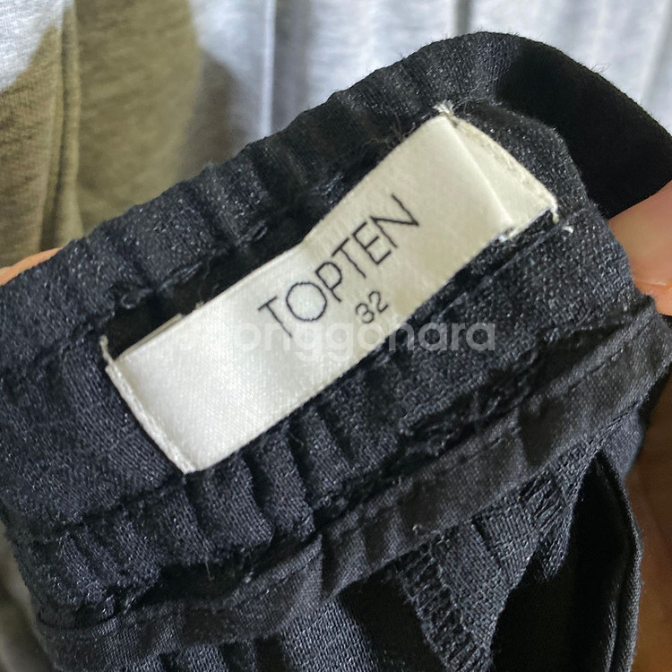 32인치)탑텐 허리밴딩 슬랙스 레귤러핏 바지--5