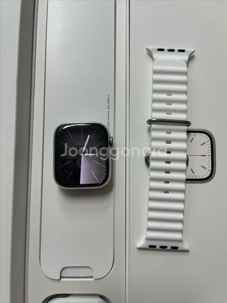 애플워치7스테인리스 45mm 실버 SS급--0