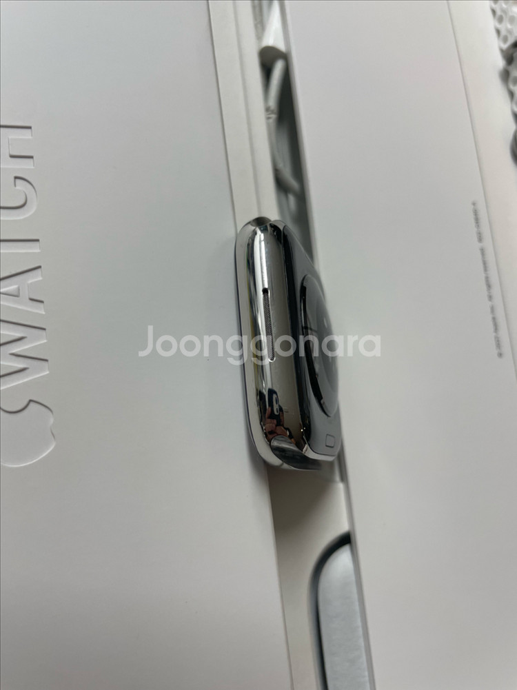 애플워치7스테인리스 45mm 실버 SS급--4