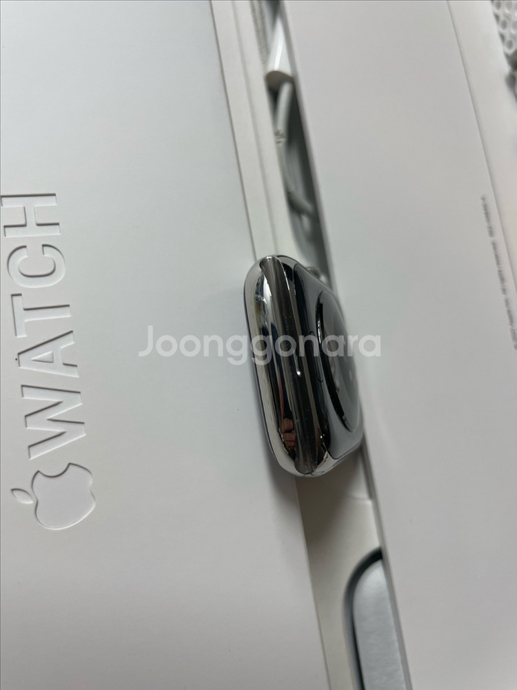 애플워치7스테인리스 45mm 실버 SS급--3